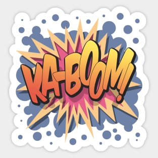 Ka-Boom! - Pop Art, Comic Book Style, Cartoon Text Burst. Sticker